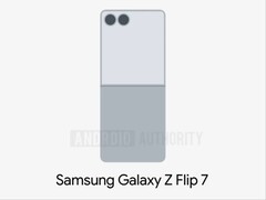 L'image divulguée du Galaxy Z Flip 7 montre un écran de couverture plus grand. (Source de l'image : Android Authority)
