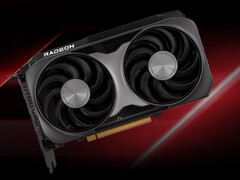 Rendu d&#039;artiste de la Radeon RX 9060. (Source de l&#039;image : AMD - édité)