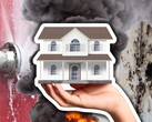 Les détecteurs de fuites d'eau, les détecteurs de fumée et les thermostats ont tous un potentiel de maison intelligente. Illustration d'une maison générique, d'un tuyau qui fuit et d'un incendie. (Source de l'image : Canva -edits)