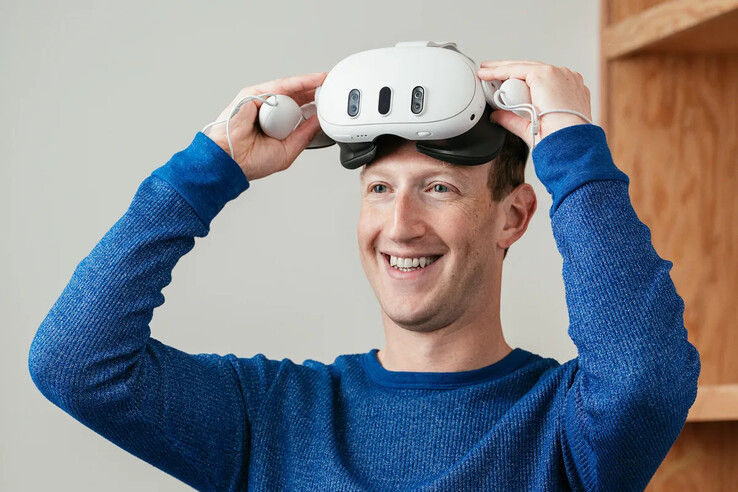 Mark Zuckerberg porte le casque Quest 3 (image : Meta)