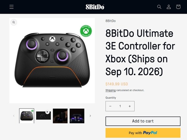 La boutique en ligne 8BitDo indique désormais une date d'expédition en septembre pour la manette Ultimate 3E.