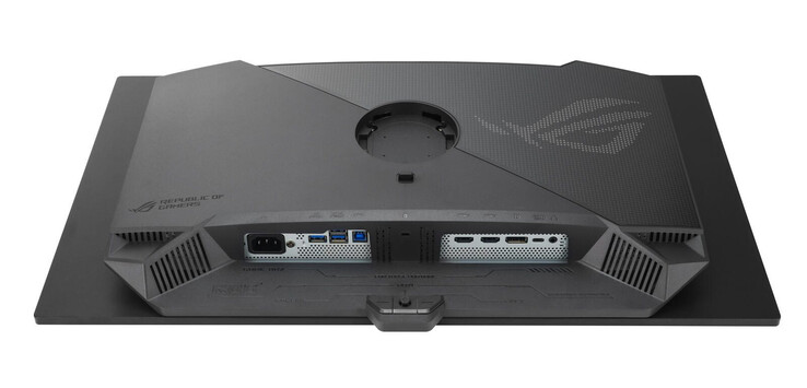 Le ROG Strix XG27UCDMG dispose également d'un support différent et d'une alimentation externe par rapport au ROG Strix PG27UCDM. (Source de l'image : Asus)