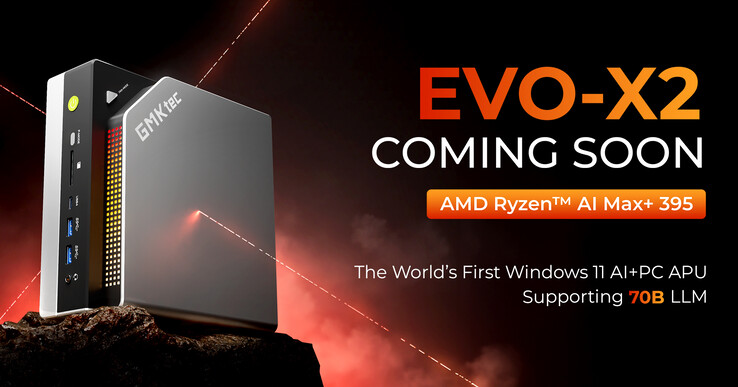 Teaser du lancement mondial de la GMKtec EVO-X2 (Image source : GMK)