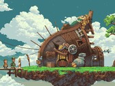Une image montrant une maison dans Owlboy.