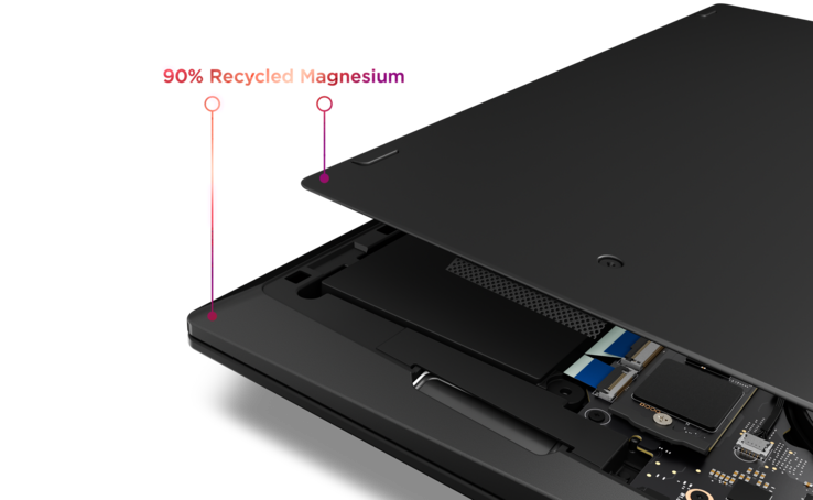 Lenovo ThinkPad X1 Carbon Gen 14 Aura Edition : Châssis redessiné (source de l'image : Lenovo)