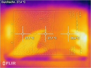 Relevé thermique, au-dessus.