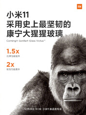 Promotion de Gorilla Glass. (Source de l'image : Xiaomi)
