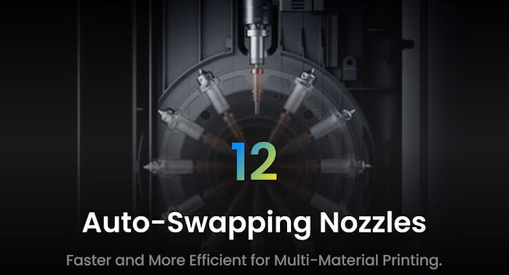 Les impressions multicolores devraient être plus faciles grâce aux buses à remplacement automatique (Source de l'image : AtomForm)