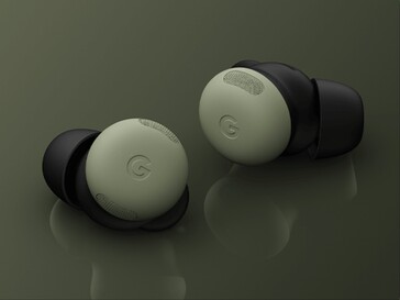 Pixel Buds 2 Pro en vert mousse.