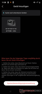 Configuration de la connexion