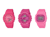 De gauche à droite - Casio G-Shock GMA-P2100PP-4A, GMA-S140PP-4A, et GMD-S5610PP-4. (Source de l'image : G-Central)