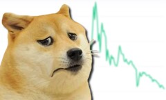 Le dogecoin a bénéficié d&#039;une augmentation de plus de 20 000 % en un an mais s&#039;est fortement effondré ces derniers temps. (Image source : CoinMarketCap/Imgflip - édité)