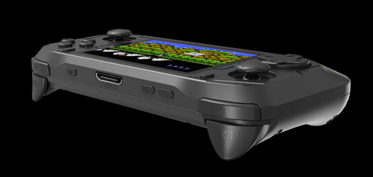 En haut : alimentation, mini-HDMI, volume (Source de l'image : Abxylute)