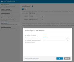 Dell Power Manager - Extension de la batterie : Réduit les performances du CPU en mode batterie