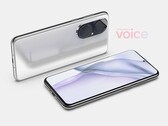 Le Huawei P50 est plus petit que le P50 Pro, et possède un écran plat. (Image source : OnLeaks)
