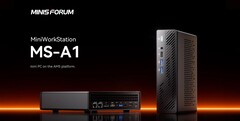 Le mini PC Minisoforum MS-A1, doté d'un processeur AMD et d'une mémoire pouvant atteindre 96 Go, est proposé à partir de 259 $ dans sa version la plus simple. (Source de l'image : Minisforum)