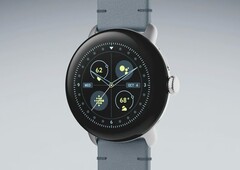 La Pixel Watch 2 avec son nouveau bracelet en cuir Moondust Crafted. (Source de l'image : Google)