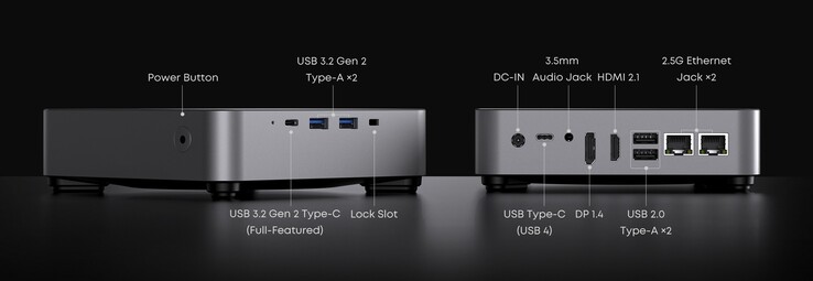 Les interfaces externes du Chuwi Aubox (Image source : Chuwi)
