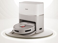 Le robot aspirateur et balai Philips R6 Slim est livré avec une station d'accueil autonettoyante. (Image source : Philips)