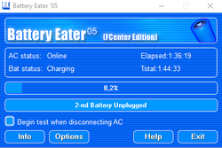 HP Spectre 13 : test Battery Eater en cas de sollicitations.
