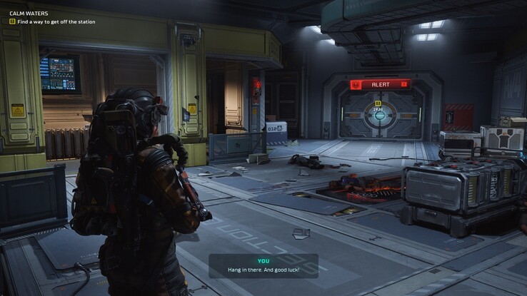 Pinkwater-4 est déjà en état d'alerte lorsque vous arrivez, et l'objectif de la mission est simple : trouver un moyen de quitter la station.