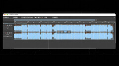 Éditeur audio multipiste open source Audionaut affichant une forme d’onde audio sur sa timeline de montage.