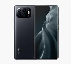 Un rendu de ce à quoi pourrait ressembler le Mi 11 Pro, basé sur le langage de conception du Mi 11. (Source de l&#039;image : Ben Geskin)