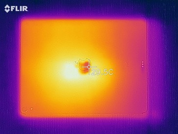 Apple iPad Pro 12.9 - Relevé thermique à l'arrière de l'appareil en cas de sollicitations soutenues.