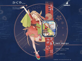 Super Kaguya-hime! Montre connectée Kaguya avec bracelet rouge sur le thème du personnage et cadran inspiré de l’anime