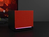 Mini-PC Steam Machine doté d'une façade rouge et d'un éclairage RVB