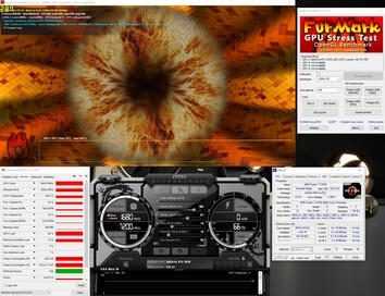 Informations système en cas de sollicitations FurMark PT à 100 %.