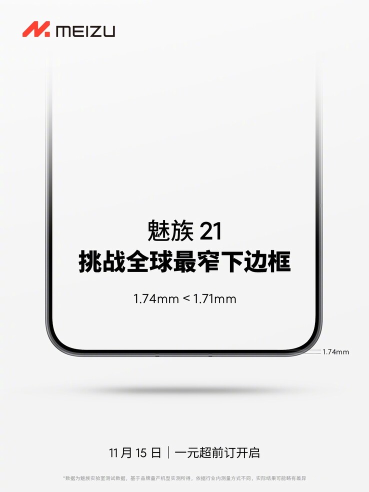Meizu annonce le 21 en termes de mise à niveau de l'écran très spécifique. (Source : Meizu via Weibo)