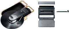 Audio-Technica dévoile le boîtier du tourne-disque Sound Burger et le nettoyeur de disques avec support. (Source de l'image : Audio-Technica)