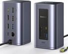 Le Nomos NU1 Air Spacemate de Baseus possède quatre ports à l'avant et huit à l'arrière. (Source de l'image : Baseus/Amazon)