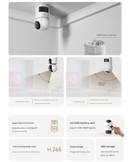 Design et caractéristiques de la Smart Camera 4 Dual Camera Edition (Image source : Xiaomi - machine translated)