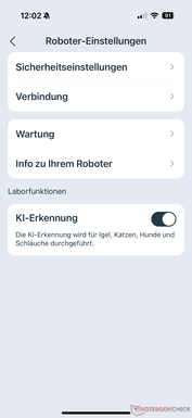 Paramètres du robot