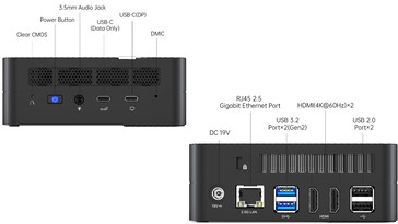 Minisforum UM480XT I/O