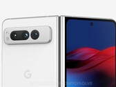 Le Pixel Fold reprend le langage de conception de la série Pixel 7 et l'étend sur une plus grande toile. (Image source : @OnLeaks &amp; Howtoisolve)