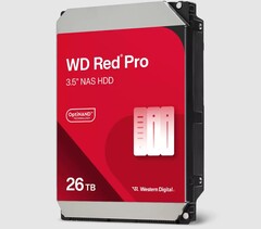 Le disque dur Red Pro NAS de 26 To est l'un des disques CMR de plus grande capacité disponibles aujourd'hui. (Source de l'image : Western Digital)