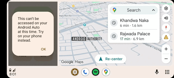 Android Auto Widgets (Image Source : Android Authority)