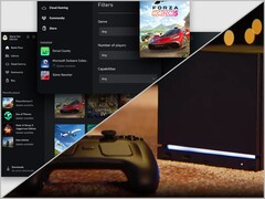 Application Xbox sur Windows (en haut) et Steam Machine (en bas).
