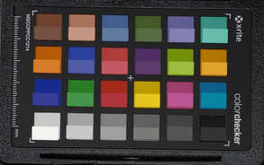 Xiaomi Redmi Note 5 - ColorChecker : la couleur de référence est présente dans la partie inférieure de chaque case.
