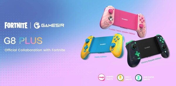 Les manettes GameSir G8 Plus Fortnite Edition sont fournies avec des emotes gratuites.