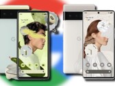 Les Google Pixel 6 et Pixel 6 Pro seront proposés en trois couleurs différentes. (Image source : Google/@thisistechtoday - édité)