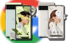 Les Google Pixel 6 et Pixel 6 Pro seront proposés en trois couleurs différentes. (Image source : Google/@thisistechtoday - édité)