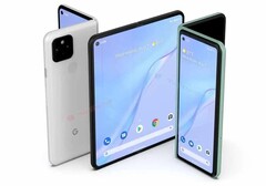 Apparence possible du prochain téléphone pliable Google Pixel (Image Source : Android Headlines)