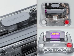 La console rétro M64 Translucent FPGA de ModRetro en photo