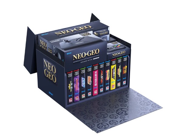 Le NeoGeo AES+ Ultimate Edition comprend 10 cartouches de jeu.
