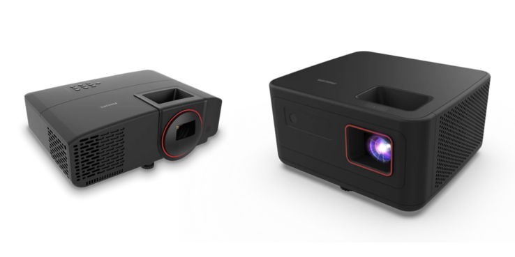 Les projecteurs Philips GamePix 800 (à gauche) et GamePix 900 (à droite). (Source de l'image : Philips)