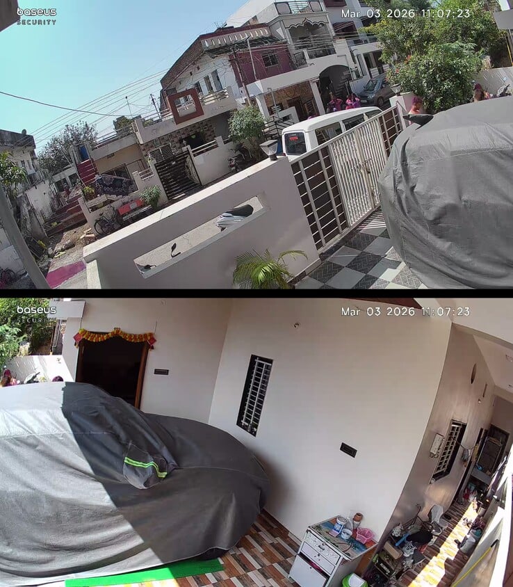 Image de la façade de la maison à la lumière du jour